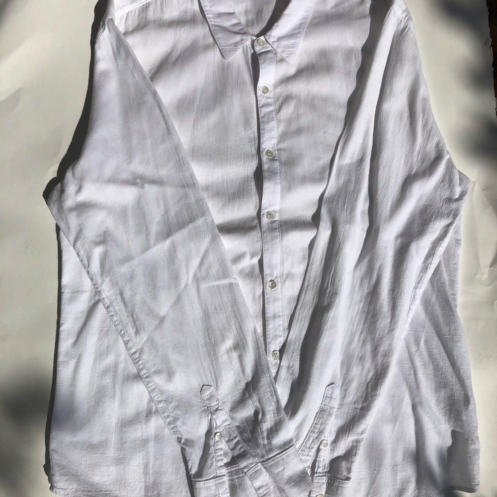 James Perse white casual button down size 4